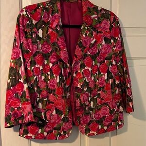 Notations Multicolor Floral Blazer